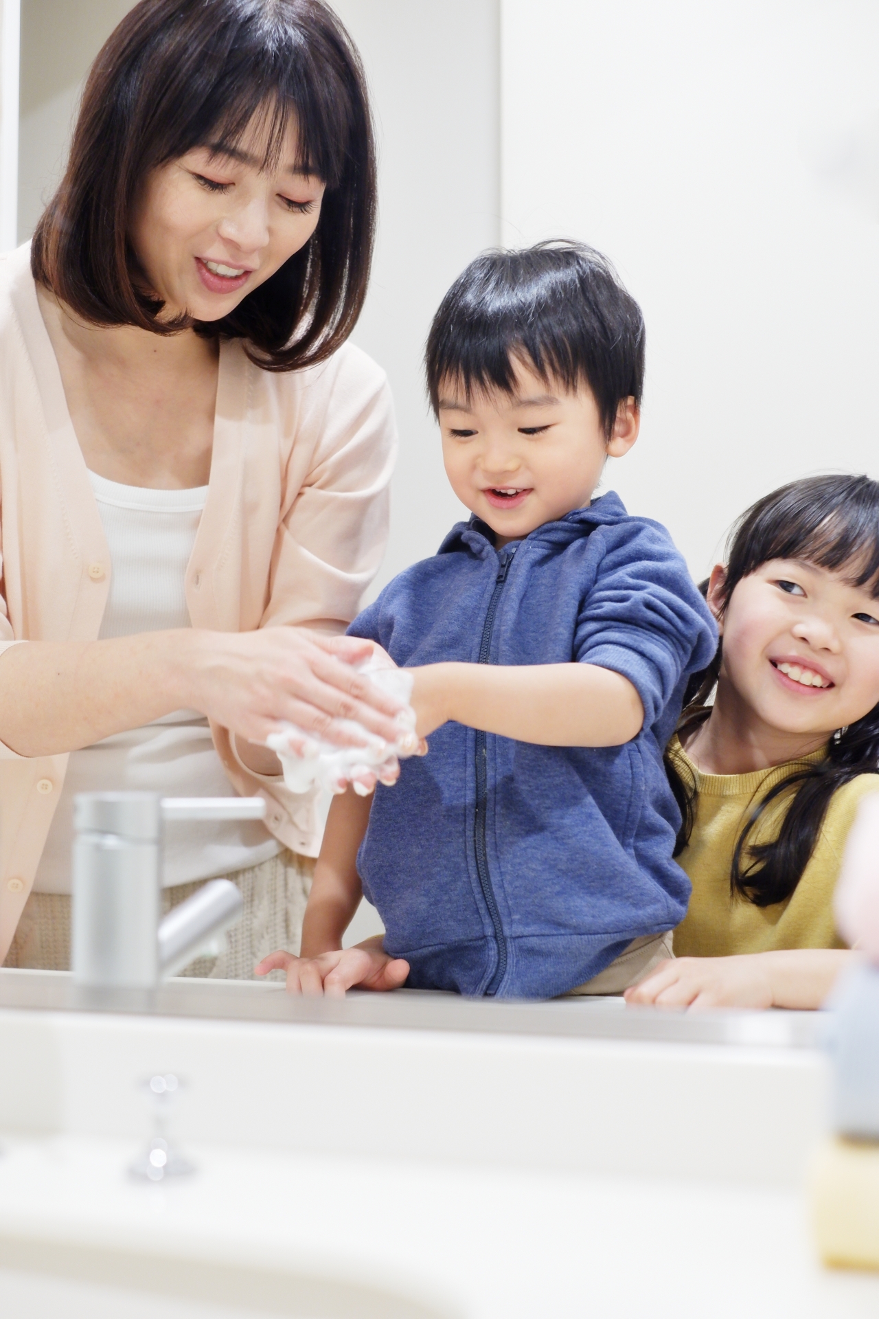朝の身支度で混雑