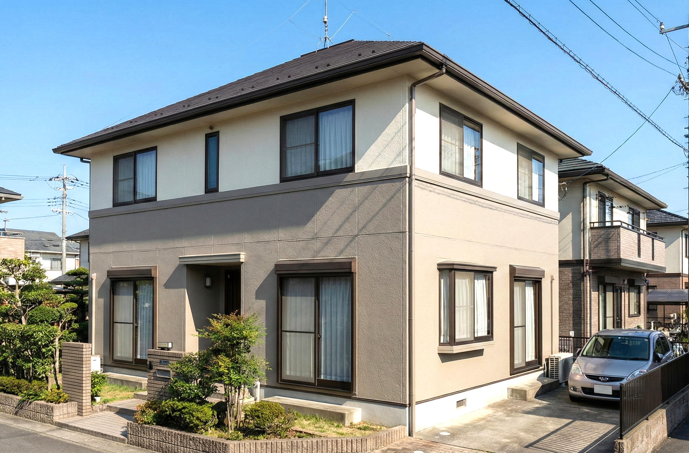 おしゃれな外壁塗装 グレージュトレンド