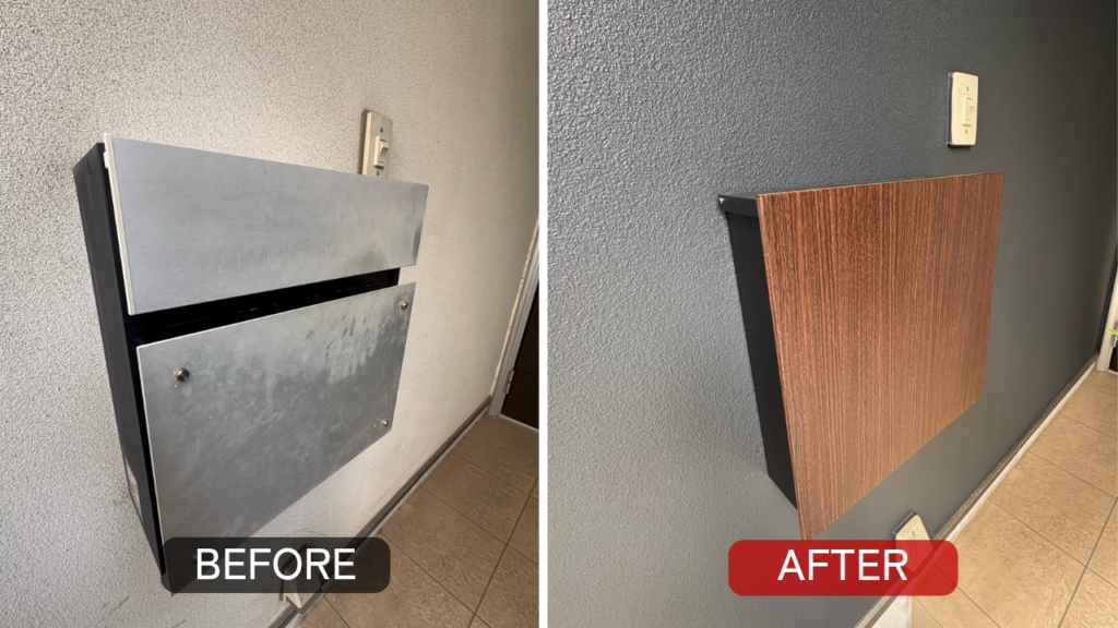 東京都江東区の玄関ポスト施工