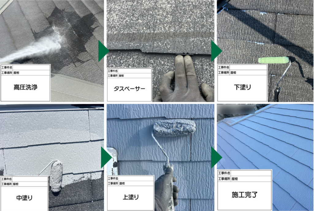 RESIAによる川崎市の屋根塗装工程